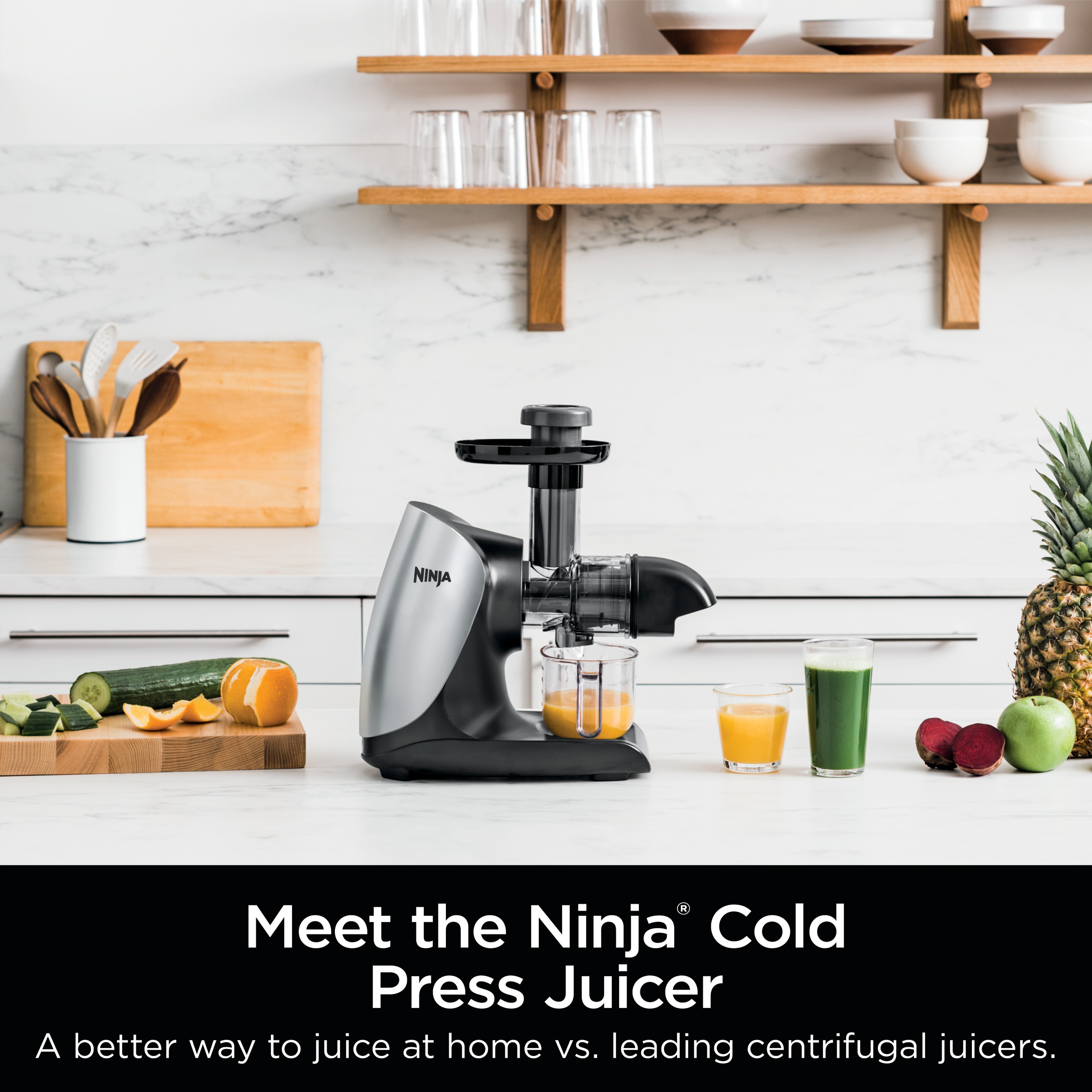 Ninja® Cold Press Juicer Pro - Powerful Slow Juicer with Total Pulp Control - Cloud Silver, JC100 - image 4 of 13