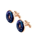 thumbnail image 2 of PhooArto Men's Classic Stainless Steel, Universe Space Galaxy Planets Cufflinks Business Wedding Shirts, Rose Gold, 2 of 7