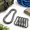 Black-5.3 Inch, variant on Stainless Steel Spring Snap Hook Carabiner - 304 Caribeener Clips Set Of 6