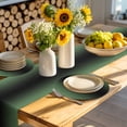 thumbnail image 4 of Green Black Ombre Round 15 Inch Placemats Set of 8, Modern Gradient Abstract Art HeatResistant Non Slip Place Mats for Dining Table, Wipeable Braided Kitchen Table Mats for Housewarming, 4 of 9