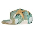 thumbnail image 3 of Balery Baseball Cap Flat Bill Hats for Men Adjustable Size for Running Workouts and Outdoor Activities All Seasons Dad Hat(Starfish And Seashell ), 3 of 9