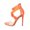 Orange, variant on OAVQHLG3B Women's Shoes Snake Pattern Sandals Fashion Transparent High Heels Large Shoes