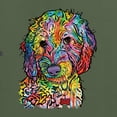 thumbnail image 2 of Dean Russo Sweet Poodle Dog Lover Men's Graphic T-Shirt, Military Green, Small, 2 of 6