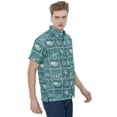 thumbnail image 5 of HAPPY BAY Men's Hawaiian Shirts Short Sleeve Button Down Shirt Mens Casual Patriotic Shirts Vacation Beach Summer Party Shirts for Men XXL Green, USA Map, 5 of 6