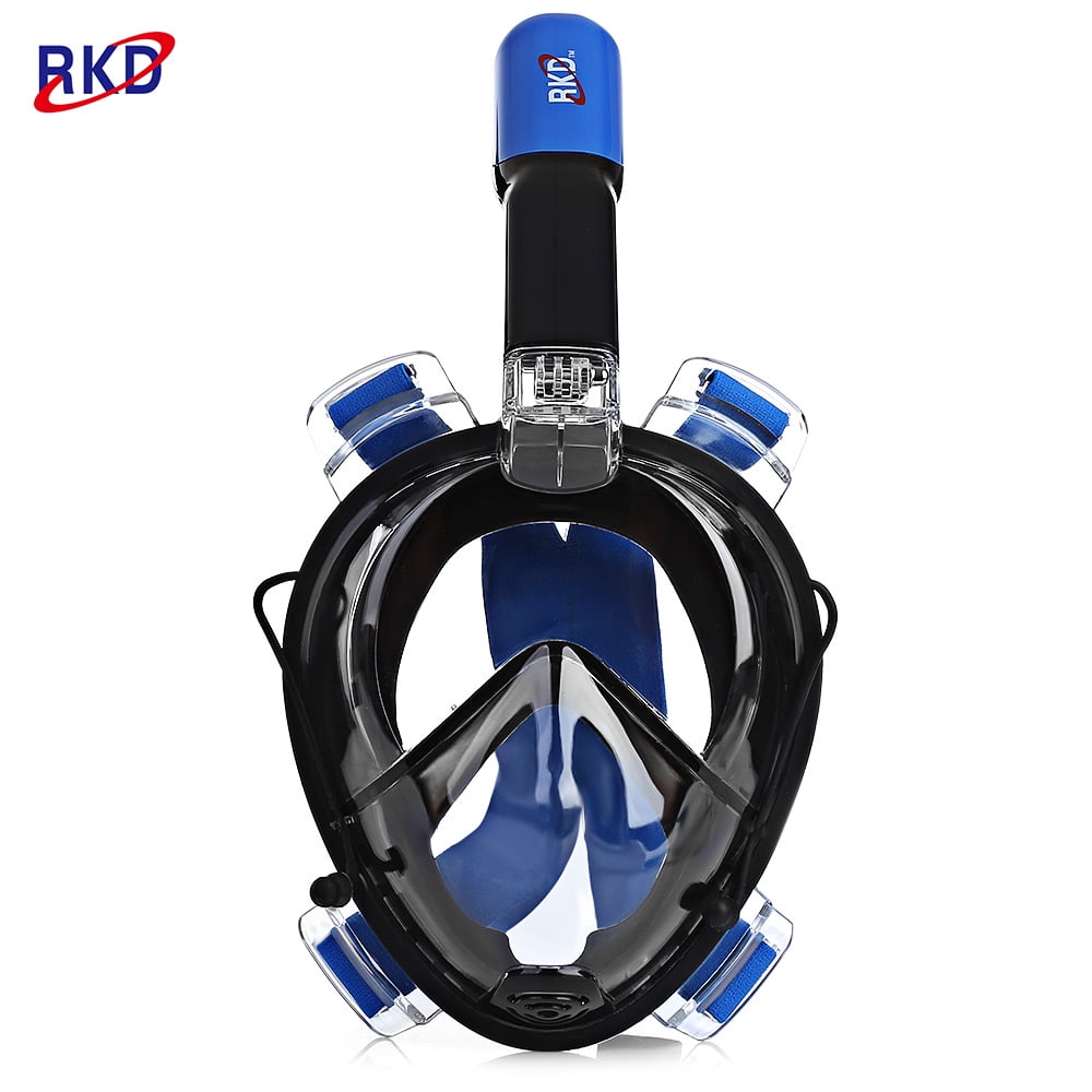 RKD Anti Fog Detachable Swimming Dry Snorkeling Full Face Mask Set by