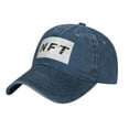 thumbnail image 2 of DouZhe Adjustable Washed Cotton Baseball Cap - NFT Blockchain Prints Vintage Dad Hat Unisex Sports Caps (Blue), 2 of 7
