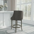 thumbnail image 5 of Hillsdale Furniture Napa Valley Wood Counter Height Swivel Stool, Aged Gray with Charcoal Faux Leather, 5 of 5