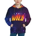 thumbnail image 4 of Ben Azelart Stay Wild Kids' Hoodie 3d Print Sweatshirt Soft Pullover Hooded With Big Pockets For Boys Or Girls Small, 4 of 8