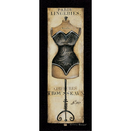 Paris Lingeries No. 287 Best Classy Lingerie Ad Cool Woman Vintage French Sign Poster (Best Vintage Shops Paris)