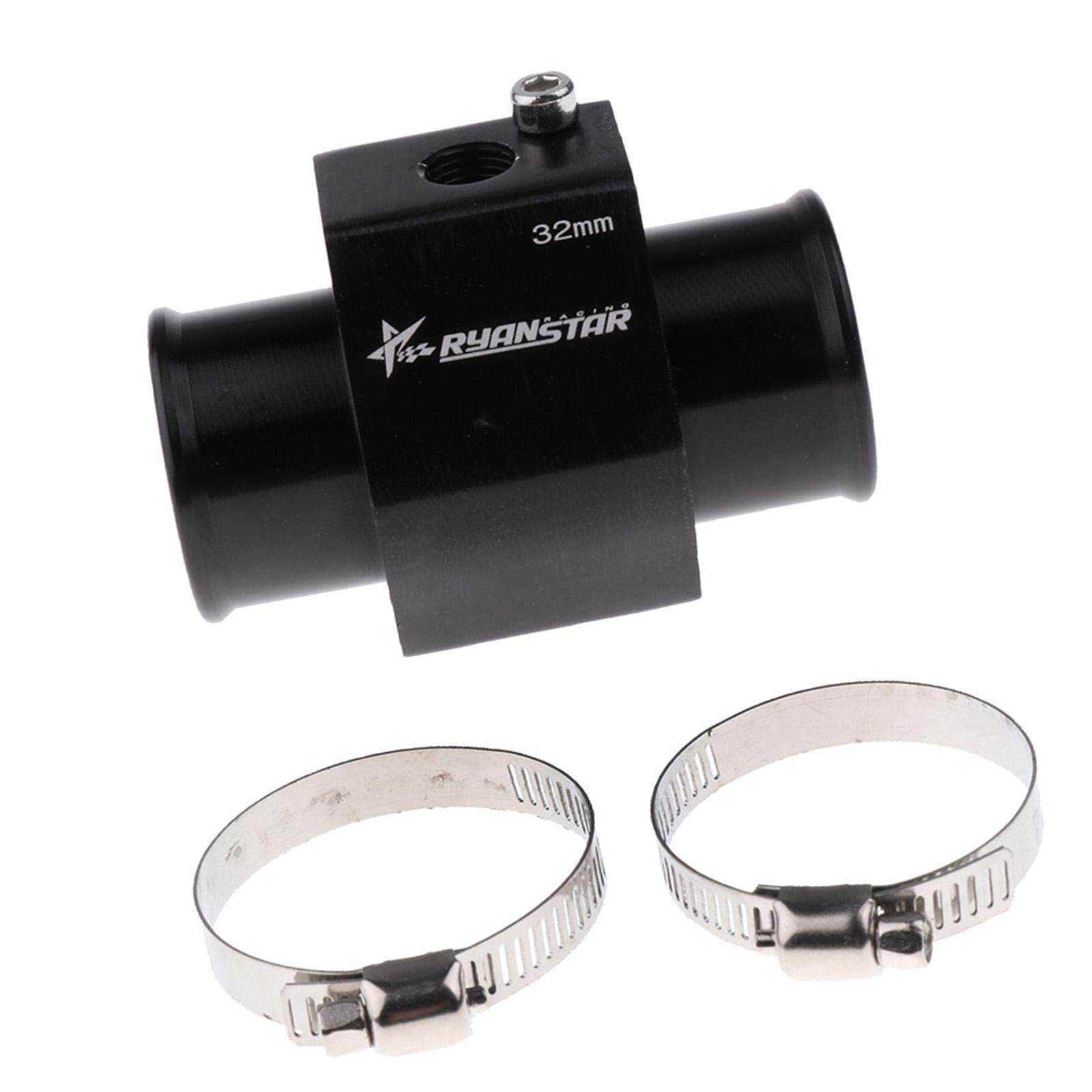 38mm/1.5 Inch 180°F Radiator Hose Adapter Kit - Coolant Fan Thermostat Temp Sensor - Aluminum Bolt-On Adapter