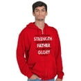 thumbnail image 5 of My Strength My Father My Glory Jesus Zip Up Hoodie Men's Women's Brisco Brands S, 5 of 6