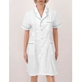 Women Medical Short Sleeve Dress Top Doctor Nurse Uniform Scrub