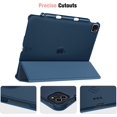 thumbnail image 7 of Fintie Translucent Case for iPad Pro 12.9" 4th & 3rd Generation 2020/2018 with Pencil Holder - Lightweight Cover SlimShell Frosted Stand Hard Back, Auto Wake/Sleep, Navy, 7 of 7