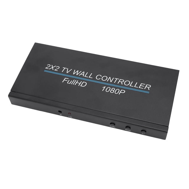 4K 2X2 Video Wall Controller for LCD TV, 180 Degree Rotation, Remote, 8 Splicing Modes, Create Gorgeous Digital Signage Display with LED TV Wall Controller