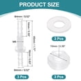 thumbnail image 2 of 3Pack PlasticHose Barb Fitting, 5/32" x 5/32" Adapter Union with M6 Nut and Washer, 2 of 6
