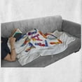 thumbnail image 6 of Live Laugh Love Soft Flannel Fleece Blanket, Watercolor Splash Paint Art Style Letters Joyous Delirious Grunge Writing, Cozy Plush for Indoor and Outdoor Use, 50" x 70", Multicolor, by Ambesonne, 6 of 6
