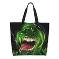 thumbnail image 2 of Ghostbusters Slimer Tote Bags Reusable Women Shoulder Bag Grocery Bag Travel Beach Shopping Work Daily Handle Bag, 2 of 8
