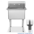 thumbnail image 2 of GRIDMANN Stainless Steel Utility Sink with 24" x 24" Bowl, NSF Commercial Kitchen Prep Sink, 2 of 7