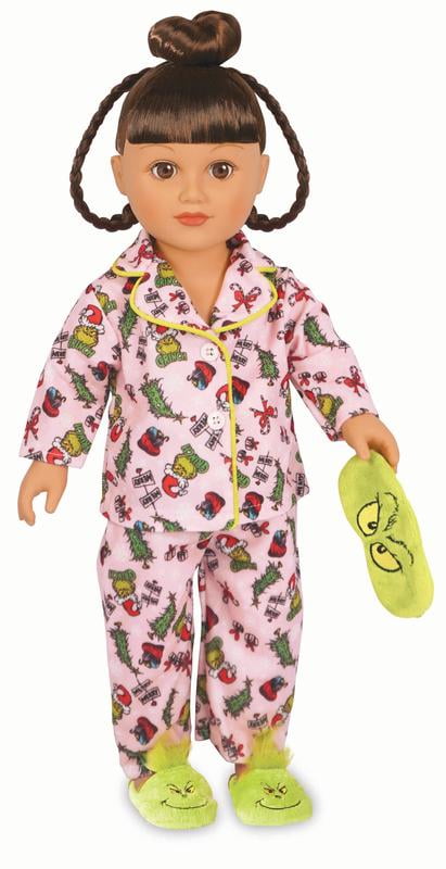 My Life As Poseable Grinch Sleepover 18 inch Doll, Dark Brunette Hair, Brown Eyes