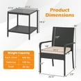 thumbnail image 3 of Gymax 3 Piece Patio Furniture Set Outdoor Wicker Chair & Table Set w/ Seat Cushions Beige, 3 of 10