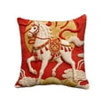 thumbnail image 2 of HOARBOEG 1Pcs Year of the Horse Pillow Cover 17.71*17.71in Cotton Decorative Pillowcase with Horse Pattern for Sofa Living Room Bedroom Decor Hidden Zipper Machine Washable, 2 of 7
