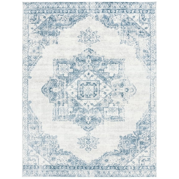 SAFAVIEH Layla Salem Oriental Area Rug, Ivory Grey/Blue, 9' x 12'
