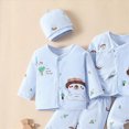 thumbnail image 5 of Zuwimk Baby Clothing Sets Unisex 7‑Piece Newborn Layette Essential Gift Bodysuit Outfit(A110-Blue), 5 of 7