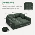 thumbnail image 2 of HONBAY Corduroy Oversized Sofa Bed Modular Sectional Sleeper Sofa with Storage for Living Room, Green, 2 of 11