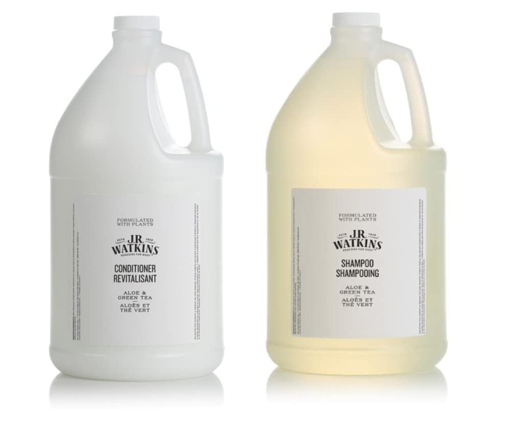 J.R Watkins Shampoo & Conditioner Set Aloe Green Tea 1 Gallon Each found at Holiday Inn