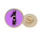 thumbnail image 1 of Purple mujeres gordas de rodillas Broche de oro metálico circular, 1 of 3