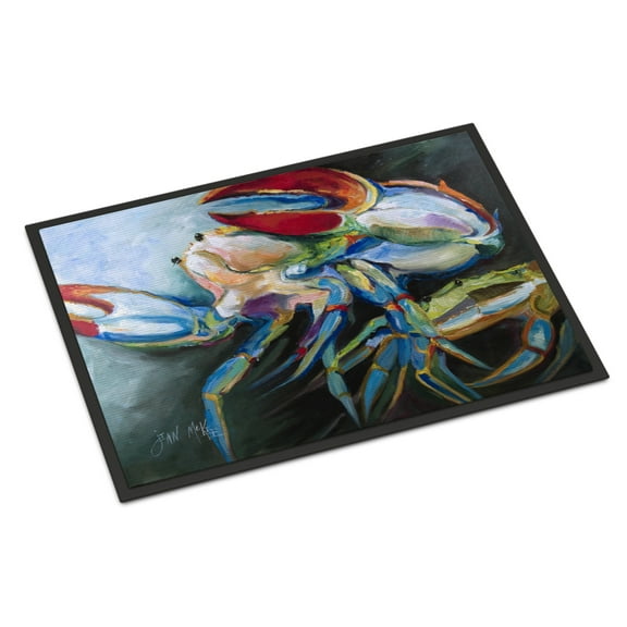 Carolines Treasures JMK1103MAT Blue Crab Door Mat Indoor Rug or Outdoor Welcome Mat 18x27 Doormat  27"L x 18"W