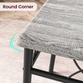 thumbnail image 4 of Dining Table Set for 4, Kitchen Table and Chairs Set for 4, Rectangular Kitchen Table Set, 5 Piece Small Dining Table Set with Upholstered Chairs for Apartment, Small Space, Retro Gray, 4 of 8