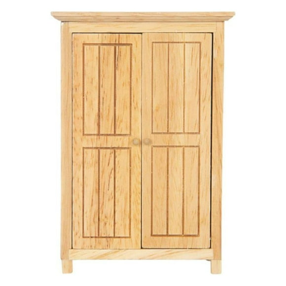 1:12 Mini armario de madera modelo muebles dormitorio paisaje casa de muñecas artesanía B