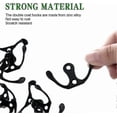 thumbnail image 3 of Pack Of 6 Coat Hooks, Wardrobe Hooks, Double Wall Hooks, Retro Hooks, Wall Metal, Black Gift, 3 of 5