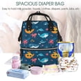 thumbnail image 5 of Pofeuu Ocean Floor Animals Print Diaper Bag Backpack, Multifunction Travel Pack Maternity Baby Changing Bags, Large Capacity, Waterproof, 5 of 6