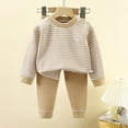 thumbnail image 2 of UAYOTSE Baby Toddler Boy Clothes Fall Winter Outfit Long Sleeve Sweatshirts Pants Set 6 9 12 18 24 Months 3T 4T 5T Boy Clothes(5-6 Years,B185-Khaki), 2 of 5