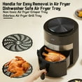 thumbnail image 1 of CHUANK 6QT Air Fryer Crisping Tray - Nonstick Air Fryer Grill Pan with Crisper Plate Tray Rack Shelf Grid for Gourmia Models, 1 of 7