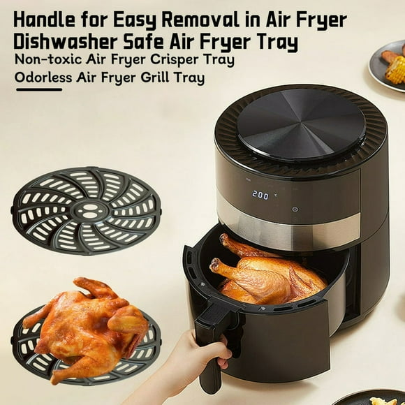 EIGTHTAIL 6QT Air Fryer Crisping Tray - Nonstick Air Fryer Grill Pan with Crisper Plate Tray Rack Shelf Grid for Gourmia Models