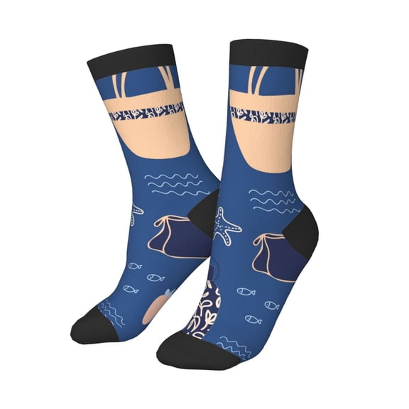 Kids Boys Girls Socks Fun Novelty Toddler Socks Funny Crew Children Teenage Soccer Socks Summer Pattern Womens Beach Elements