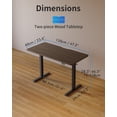 thumbnail image 4 of DESINO 48x24 inch Electric Standing Desk, Height Adjustable Sit Stand Desk with Memory Presets, Ergonomic Home Office Computer Desk with Anti-Collision, Black Walnut, 4 of 9