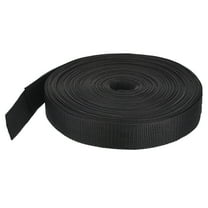 Lightweight Polypropylene Webbing Strap 1 1/4" 25 Yard Backpack Black for Luggage Cargo Straps