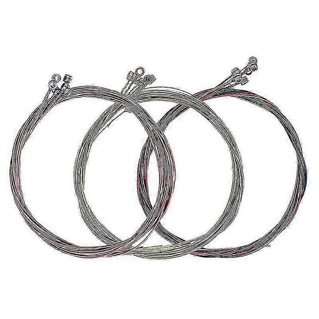 3 Sets Of 6 Replacement Steel String For Acoic Guitar (1 Set, 1 Set And 1 Set)
