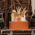 thumbnail image 3 of Decoración de tarta de estilo boho con hojas de rosas artificiales vintage para el kit de decoración de tartas, 3 of 7