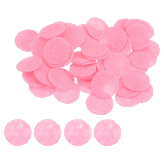 REGALWOVEN Round Felt Circles Pre Cut Felt Craft Pads Non-Woven Mini Felt Fabric Circles Pink 15mm