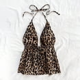 thumbnail image 5 of XIYON Tank Tops For Women Leopard Print Sleeveless Tank Top Neck V Backless Sling Camisole Slim Fit Stretchy T Shirt Trendy Fashion Clothes, 5 of 9