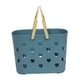 thumbnail image 3 of Bolsa de mano lavable, organizador de cesta de baño, cesta de baño, diseño de corazón, cesta de baño hueca azul, 3 of 9