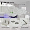 thumbnail image 3 of Golden Furniture White 3PCS Power Recliner Sofa Set, Corner Living Room Sofa Set, Corner Recliner Sofa Set, 3 of 8