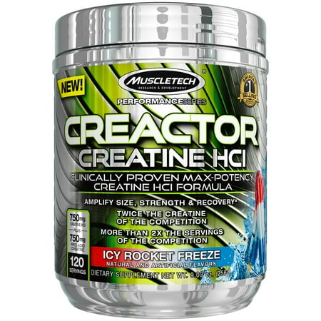 MuscleTech 100% Creatine - Performance Series Creactor Dietary Supplement, Icy Rocket Freeze 120 Servings