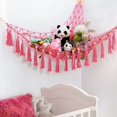 thumbnail image 2 of Hamaca colgante de juguete de peluche, organizador de hamaca de juguete bohemio, soporte de red de peluche para almacenamiento de animales de peluche, 2 of 5
