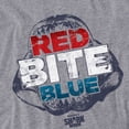 thumbnail image 2 of Shark Week Officially Licensed Red Bite and Blue Women's Loose T-Shirt, Athletic Heather, Small, 2 of 4